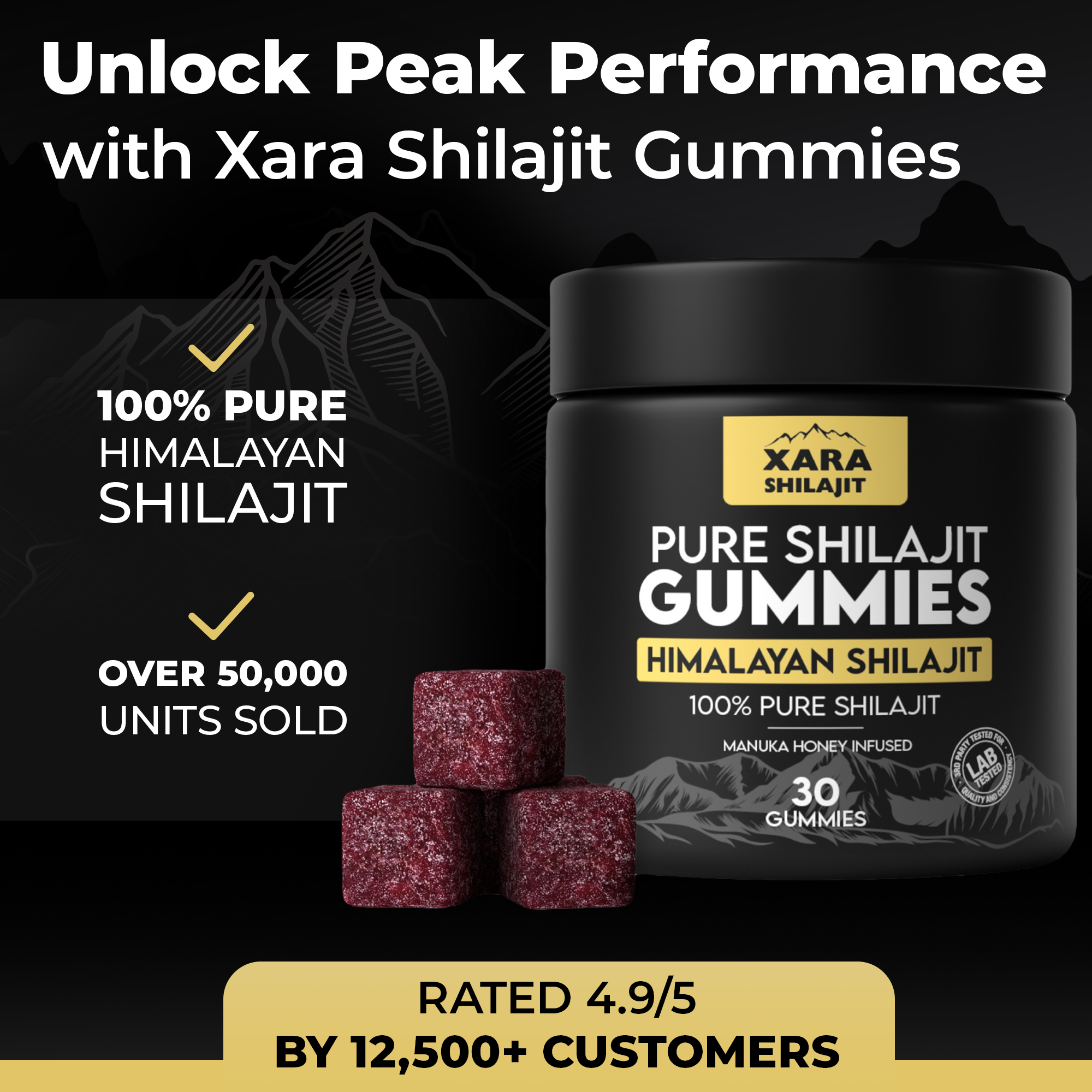Glytze Pure Shilajit gummies