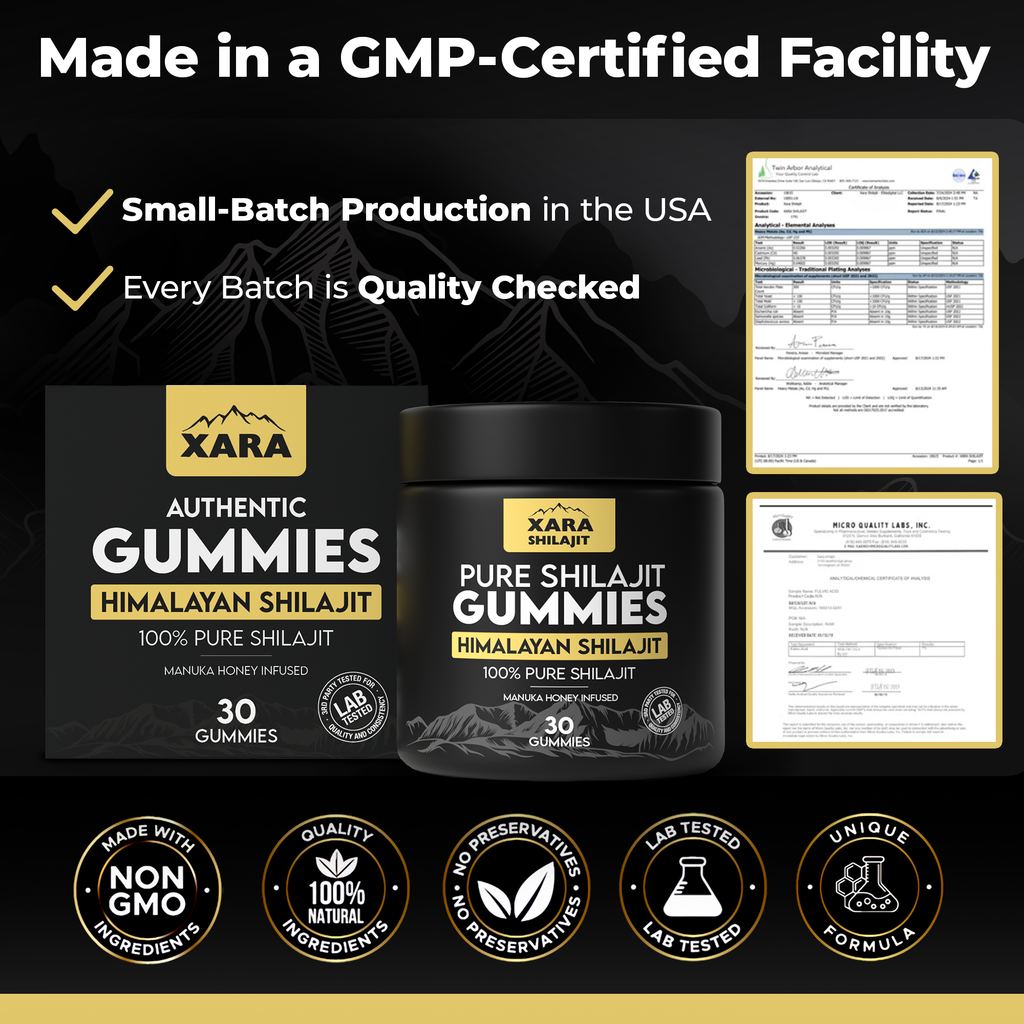 Glytze Pure Shilajit Gummies 3 MONTH SUPPLY