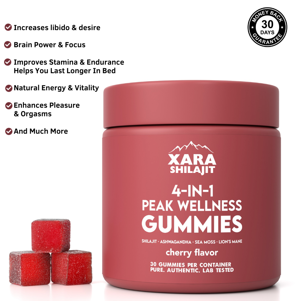 Glytze 4-in-1 Peak Wellness Gummies for men and women