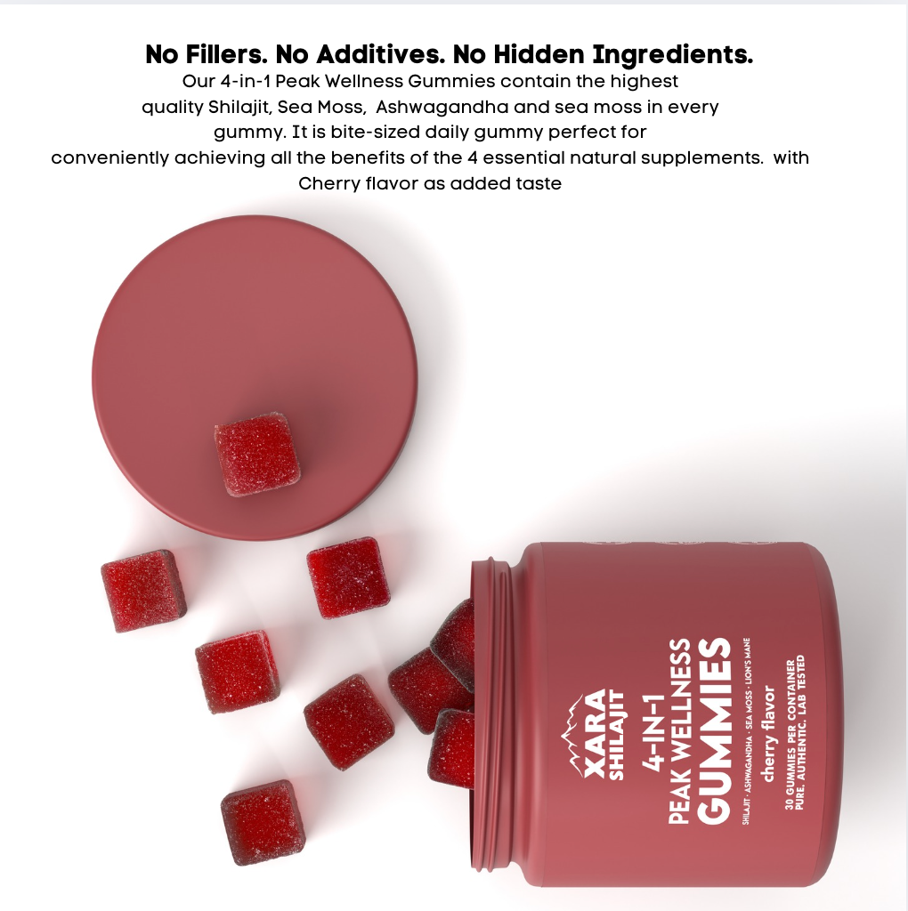 Glytze 4-in-1 Peak Wellness Gummies for men and women