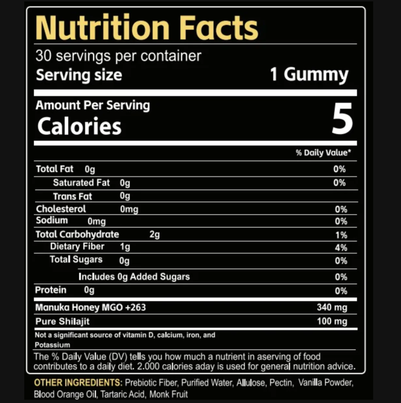 Glytze Pure Shilajit Gummies 3 MONTH SUPPLY